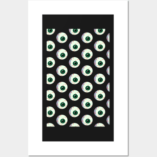 Eyeball pattern Posters and Art